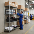 Chrome Wire Shelving Extension Bay - 1625mm High - 300kg Capacity - Expand Your Storage