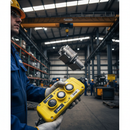 Premium Yellow Push Button Control Station - Three Way for Industrial Lifts a... - Detail View