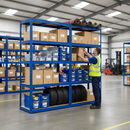 Premium Industrial Shelving Units - 2130mm High - 200/280kg Capacity - Blue Finish