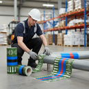 Premium Self-Adhesive Pipe Identification Banding - BS1710 Compliant with Strong Adhesion and Easy Application for Safety ...