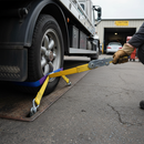 Premium Heavy Duty Car Transporter Wheel Straps with Claw Hook and Soft Eye Diverter Strap - 4.0 Metre Length for Vehicle Recovery