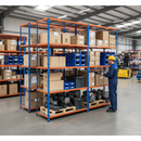 Heavy Duty 3x Industrial Shelving - 1980mm High - 340kg Capacity - Steel