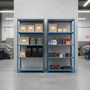 Premium Industrial Shelving - 2440mm High - 200kg Capacity - Steel - Blue Finish