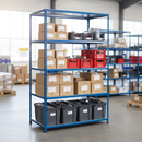 High-Performance Industrial Shelving Unit - 1830mm High - 200kg Capacity - Steel - Blue Finish