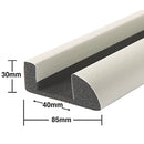 High-Performance 914mm White Foam Under Door Seal – Home & Office