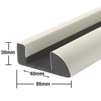 High-Durable White Foam Under Door Seal For Long Lasting Protection - 914mm