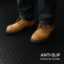 Heavy-Duty Non-Slip Rubber Flooring Roll – R11 Slip Rated, Oil-Resistant Safety Matting with Studded Penny Pattern – Custom Length Industrial Grade