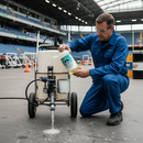 Premium Non-Toxic Cleaner for Line Marking Equipment - Effective Residue Removal and Maintenance Solution with 1L Capacity...