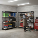 Premium Industrial Shelving & Workbench Bundle - 1800mm High & 1600mm Wide - Grey