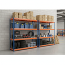 Heavy Duty Industrial Shelving Unit - 1677mm High - 400kg Capacity - 5 Tier Steel Racking