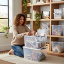 Heavy Duty Nestable Storage Boxes - Clear - Multiple Sizes Available