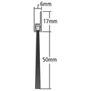 Premium 50mm Aluminium Door Seal With Polypropylene Brush – Durable & Weatherproof