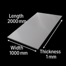 High-Quality Stainless Steel Sheet 2000mm x 1000mm x 1mm – 304 Grade, 2B Finish, Rust-Resistant & Strong