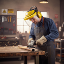 Professional Safety Kit with Adjustable Ear Muffs and Clear Visor for Enhanced Comfort and Protection - Main Product Image