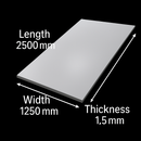 Premium 304 Stainless Steel Sheet – 2500mm x 1250mm x 1.5mm – 2B Finish, Corrosion-Resistant & Durable