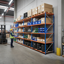 4x Heavy Duty Industrial Shelving - 1830mm High - 200kg Capacity - Chipboard Construction