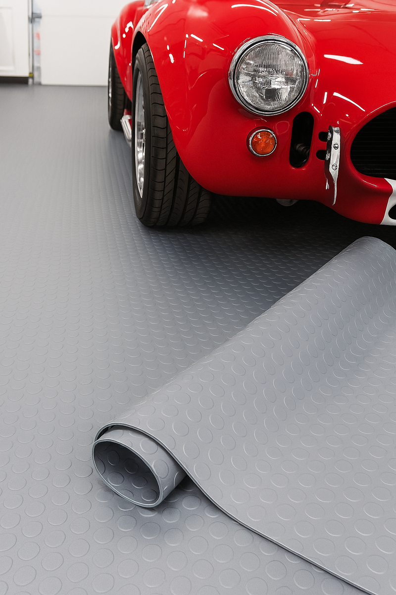 Heavy-Duty Round Dot Rubber Flooring – Non-Slip, Oil-Resistant, R11 Slip Rated – Industrial, Gym & Garage Rolls