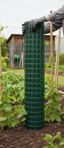 Premium Plastic Mesh Plant Support Net for Gardening - 44mm Mesh Size, Green Color, Various Lengths and Weights - Main Pro...