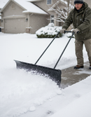 Heavy Duty Snow Plough - Flippable Head Design | Space-Saving Winter Clearing Tool | Professional Grade - Detail View