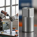 Premium Aluminium Bottom Square Drive Adaptor for 27mm Curtain Poles - Durabl... - Main Product Image