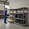 4x Premium Heavy Duty Shelving - 1770mm High - Grey with 8x 62L Storage Boxes