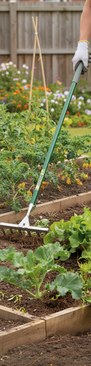 Premium Dutch Hoe with PVC Coated Aluminium Shaft and Carbon Steel Blade for Garden Cultivation - Detail View