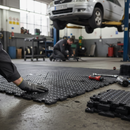 Heavy Duty Interlocking Floor Tiles with Checker Plate Surface