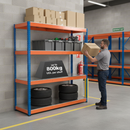 Heavy Duty Industrial Shelving Unit - 1980mm High - 800kg Capacity - Steel Construction