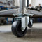 75mm Pressed Steel Swivel Castor Wheel - Black Polypropylene & 4-Hole Top Plate - 75kg Max Load