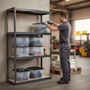 Premium 1600mm High Shelving Unit with 8x 24L Plastic Storage Boxes