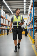 Professional Evolution Service Short for Outdoor Workers with 4-Way Stretch and Cargo Pockets - Detail View