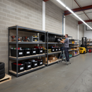 4x Heavy Duty Shelving Units - 2000mm High - Grey with 8x 62L Plastic Storage Boxes