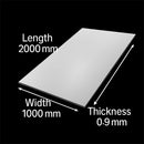 Durable 304 2B Stainless Steel Sheet – 2000mm x 1000mm x 0.9mm – Corrosion & Rust Resistant