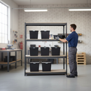 Premium Heavy Duty Shelving - 1800mm High with 8x 62L Storage Boxes