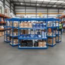 5x 1980mm Heavy Duty Melamine Shelving | 400kg Capacity | Blue Racking UK