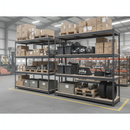 Heavy Duty Industrial Shelving 2200mm High 500kg Capacity - Grey Steel Warehouse Racking UK