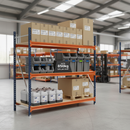 Premium Heavy Duty Longspan Shelving Extension Kit - 2500mm High - Blue & Orange