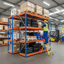 Heavy Duty Steel Shelving 2440mm High 800kg Capacity - Industrial Warehouse Racking