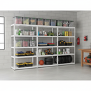 Heavy Duty Metal Shelving Unit - 1800mm High - 90/130kg Capacity - White