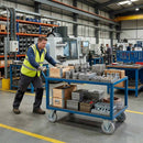 80mm Pressed Steel Fixed Castor Wheel - Grey Rubber on Pressed Steel - 60kg Load Capacity