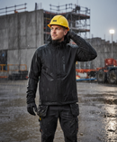 Professional Waterproof Manchester Shell Jacket with EN SPEC 343 Certification and Versatile Hood Options - Detail View