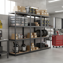 Heavy Duty Garage Shelving - 1600mm High - 200kg Capacity - Grey - MDF Boards