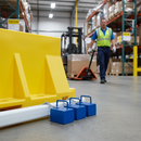 Premium Counterbalance Anchors for Portable Goal Posts - Heavy Duty Weight with Galvanized Chain and Bracket - Detail View