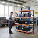 4x Premium Heavy Duty Shelving - 2000mm High with 12x 62L Storage Boxes