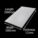 High-Quality 304 Stainless Steel Sheet – 1.2mm Thick, 2500mm x 1250mm, 2B Finish, Rust-Resistant & Strong