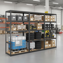 3x Heavy Duty Shelving Units - 2130mm High - 200/280kg Capacity - Grey - UK Stock