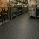 Heavy-Duty Non-Slip Rubber Flooring Roll – R11 Slip Rated, Oil-Resistant Safety Matting with Studded Penny Pattern – Custom Length Industrial Grade