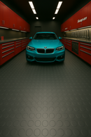 Heavy-Duty Non-Slip Rubber Flooring Roll – R11 Slip Rated, Oil-Resistant Safety Matting with Studded Penny Pattern – Custom Length Industrial Grade