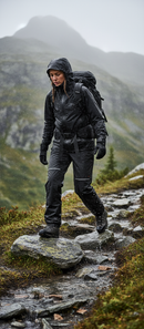 Premium Women's Manchester 2.0 Shell Pant with Adjustable Waist and Reflective Details for Outdoor Activities - Detail View