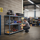 Premium Half Height Shelving Units - 900mm High - 200/280kg Capacity - Grey